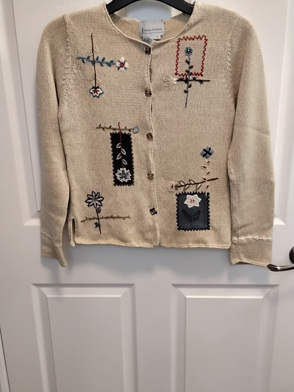 Vintage 90's J Marco Galleries Cottagecore Cardigan Sweater Size SM